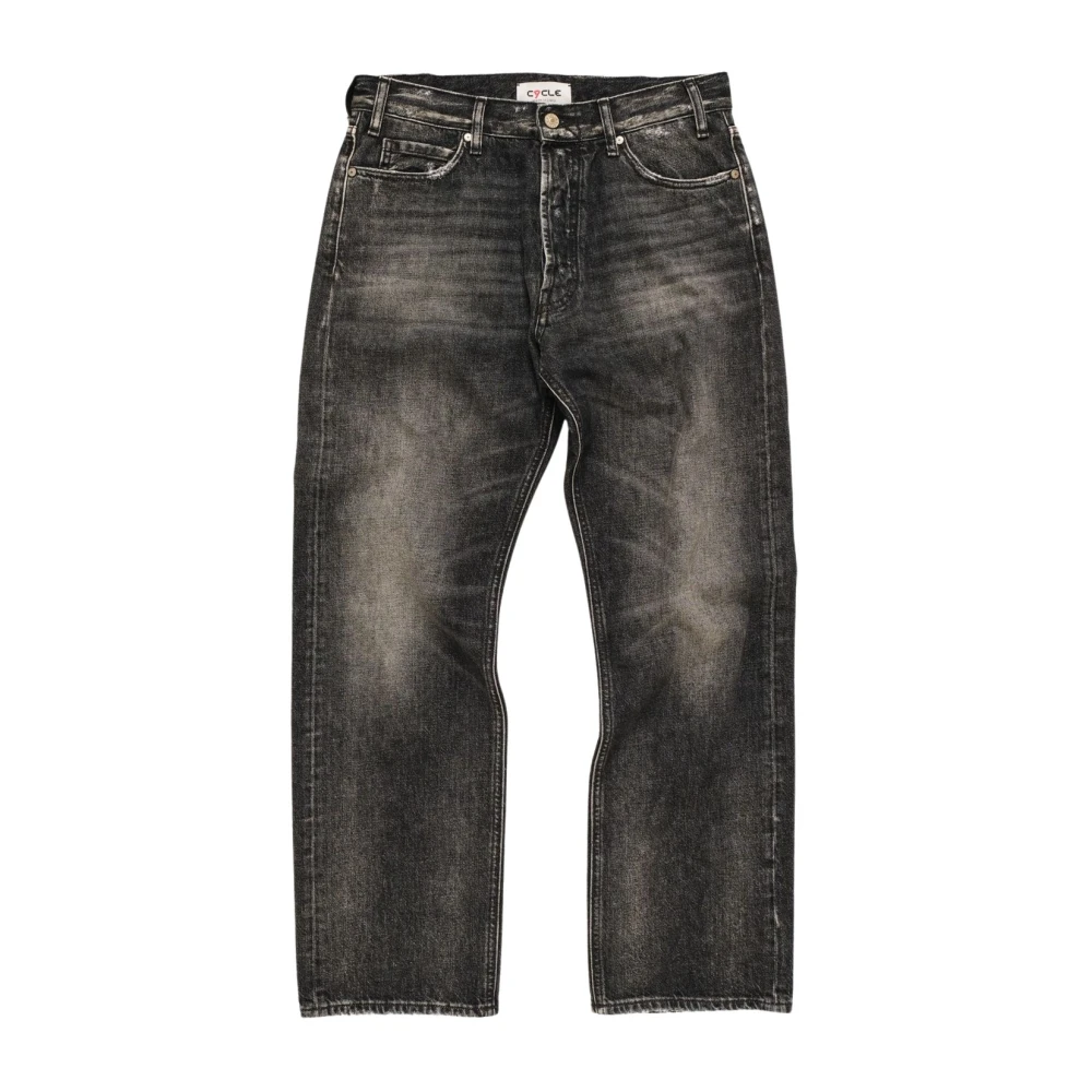 Cycle Vintage Straight Leg Zwart Denim Jeans Gray Heren
