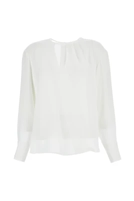 Gathered-neck Blouse