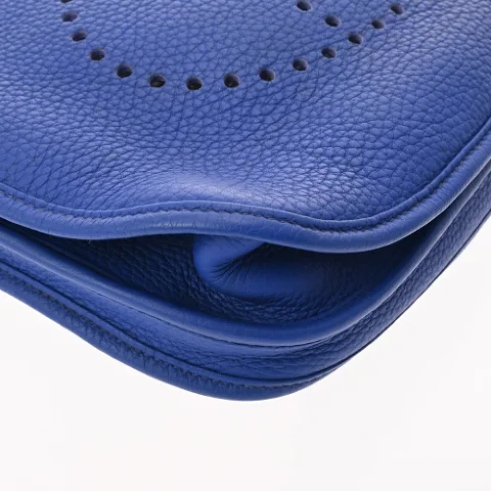 Hermès Vintage Pre-owned Leather shoulder-bags Blue Dames