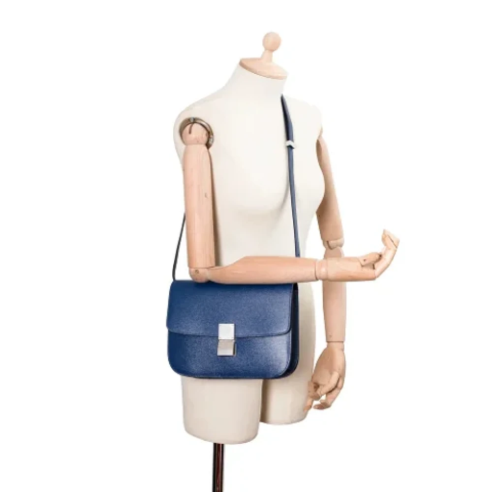 Celine Vintage Pre-owned Leather celine-bags Blue Dames