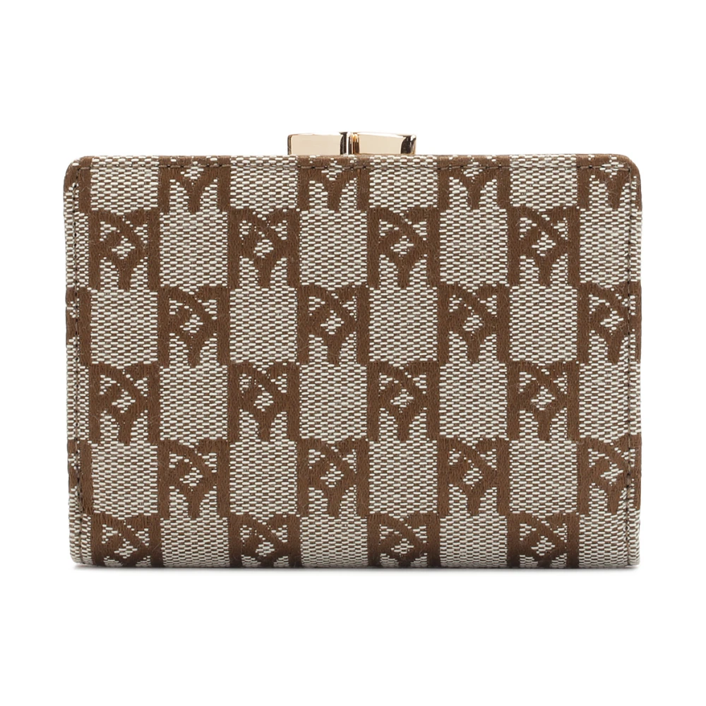 Kazar Compact patroon stoffen portemonnee Brown Dames