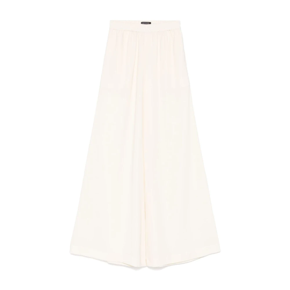 Gianluca Capannolo Witte broek met elastische tailleband en zakken White Dames
