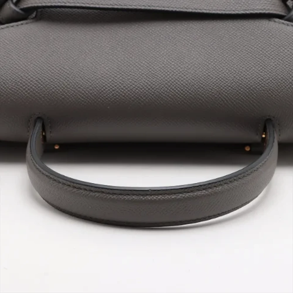 Celine Vintage Pre-owned Leather handbags Gray Dames