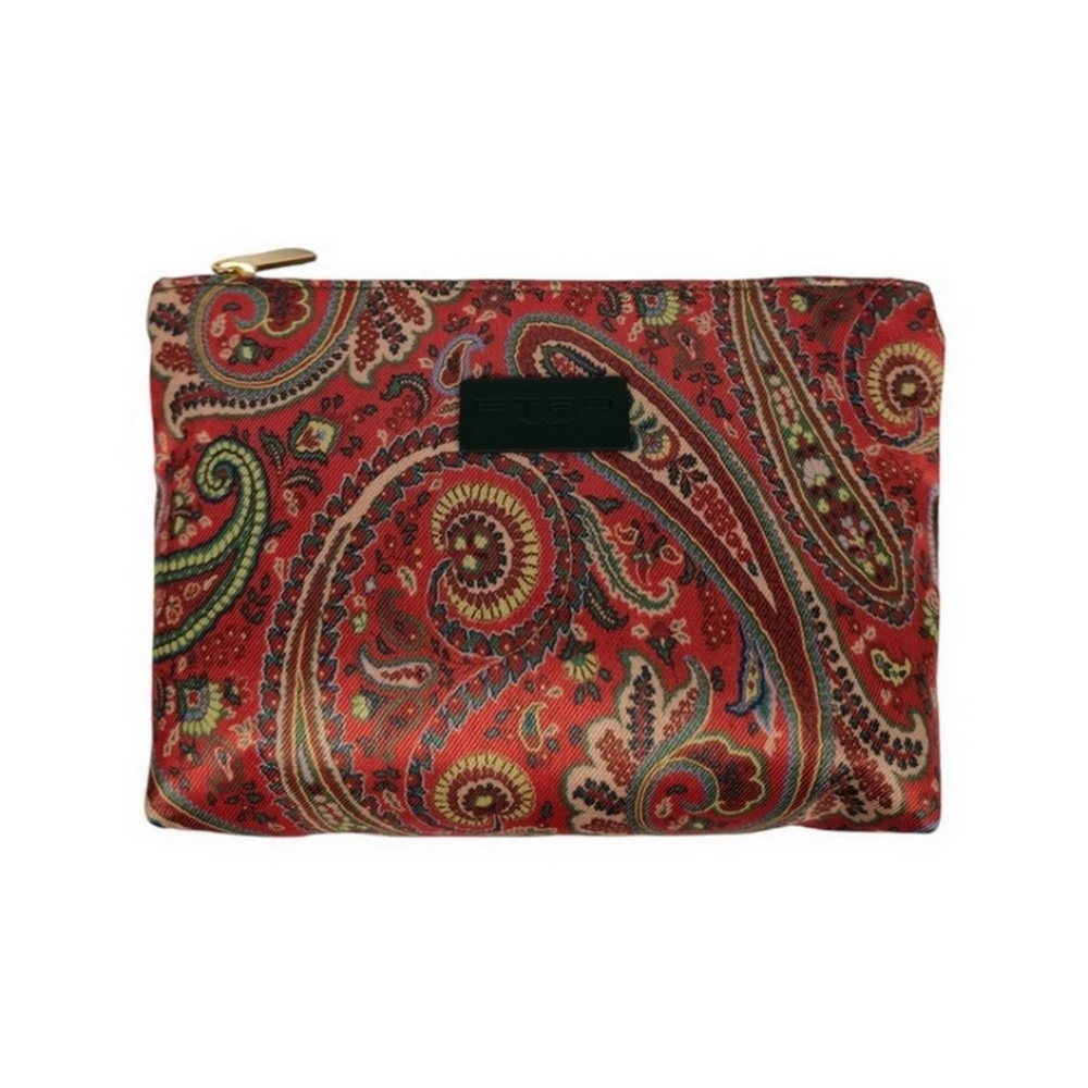 ETRO Rode Bedrukte Medium Dames Pouch Red Dames