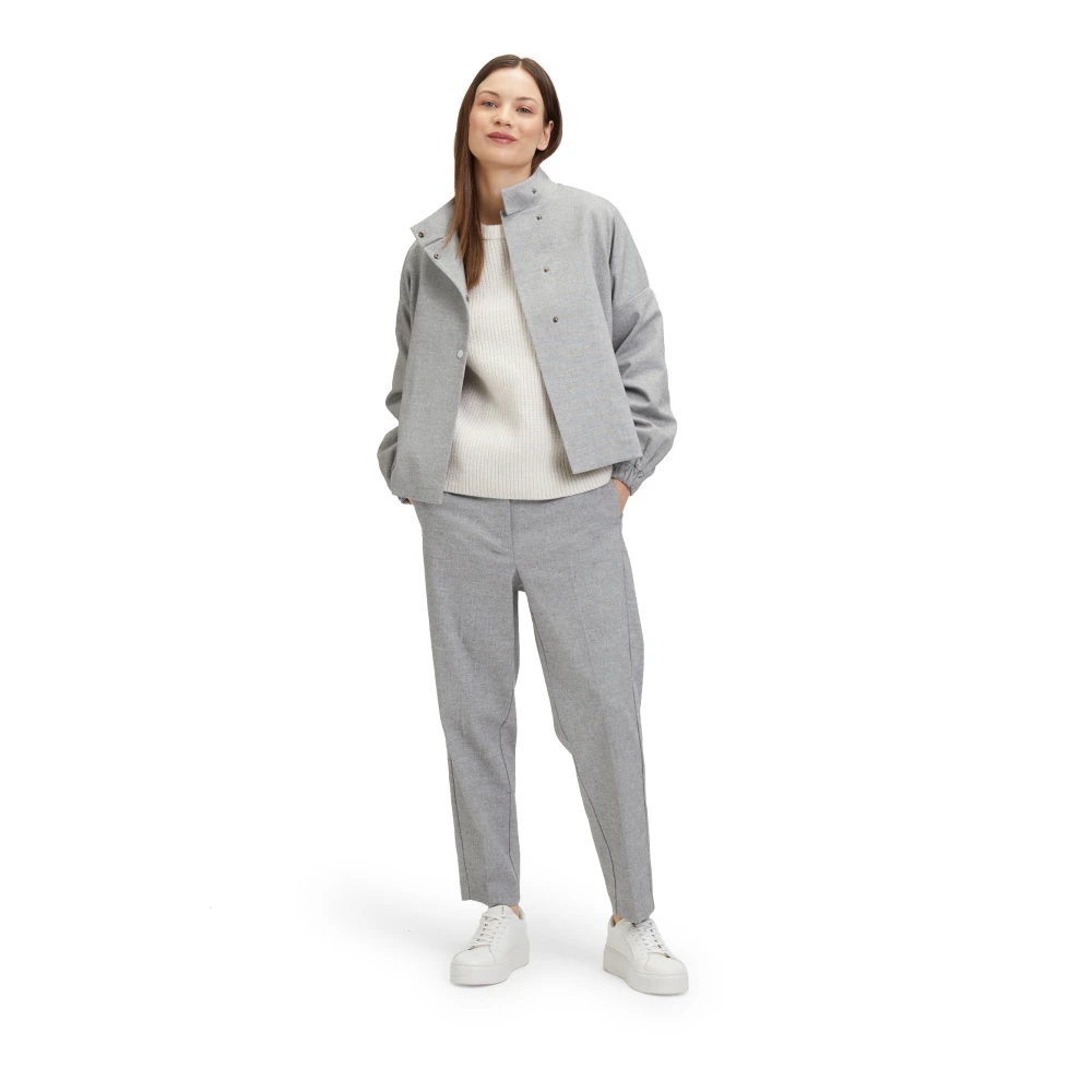 Betty & Co Casual Geplooide Broek Gray Dames