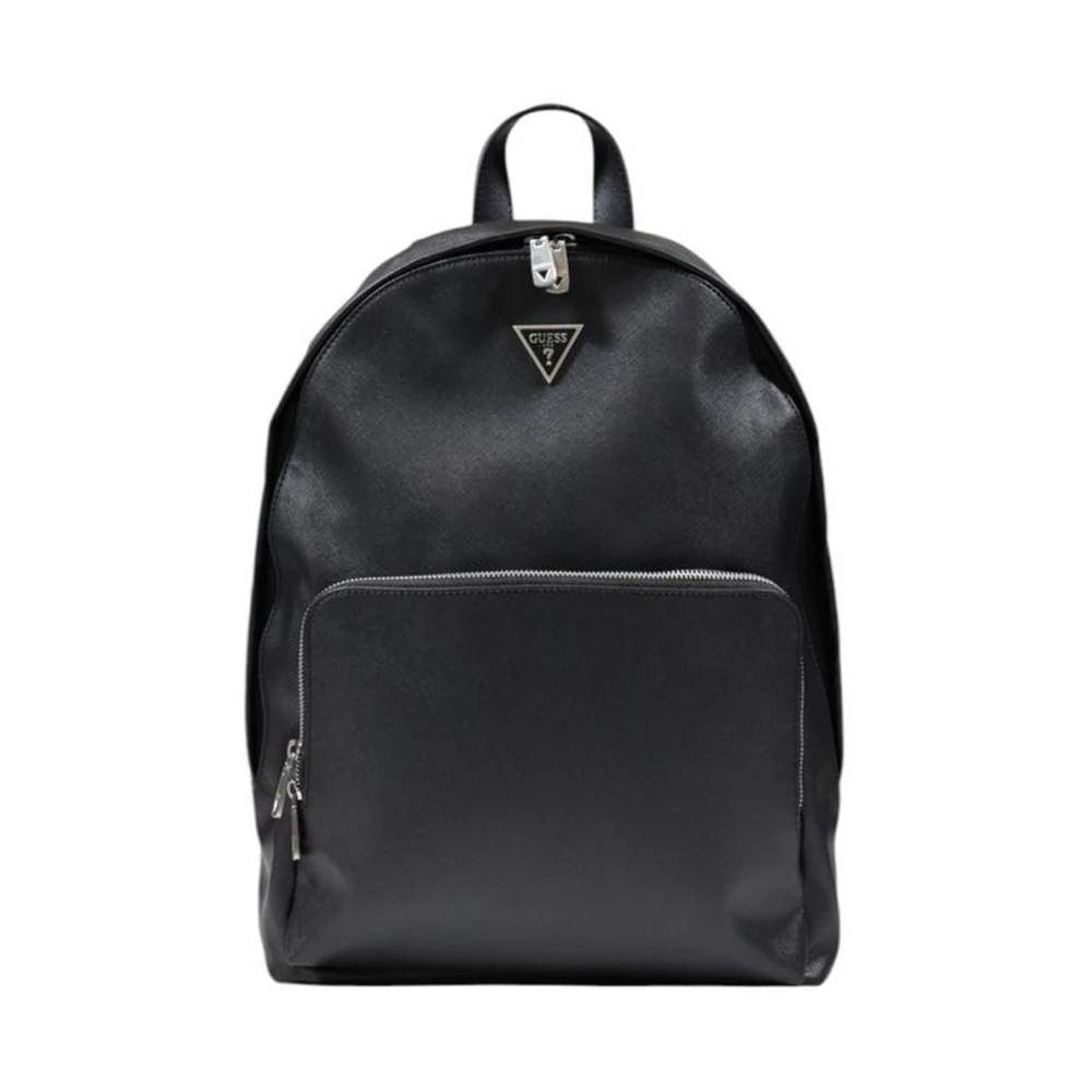 Guess Moderne Zwarte Polyurethaan Rugzak Black Heren