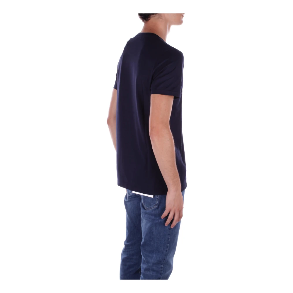 Dondup Blauw Logo Reliëf T-shirt Blue Heren