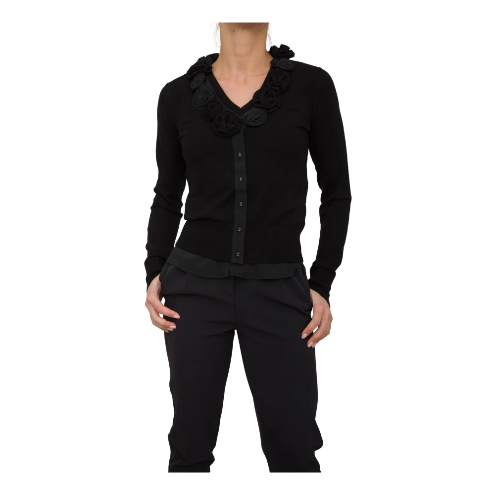 Blugirl Vrouw Zwart Truien & Vesten Dames, S, Wol, E Gebreide Trui