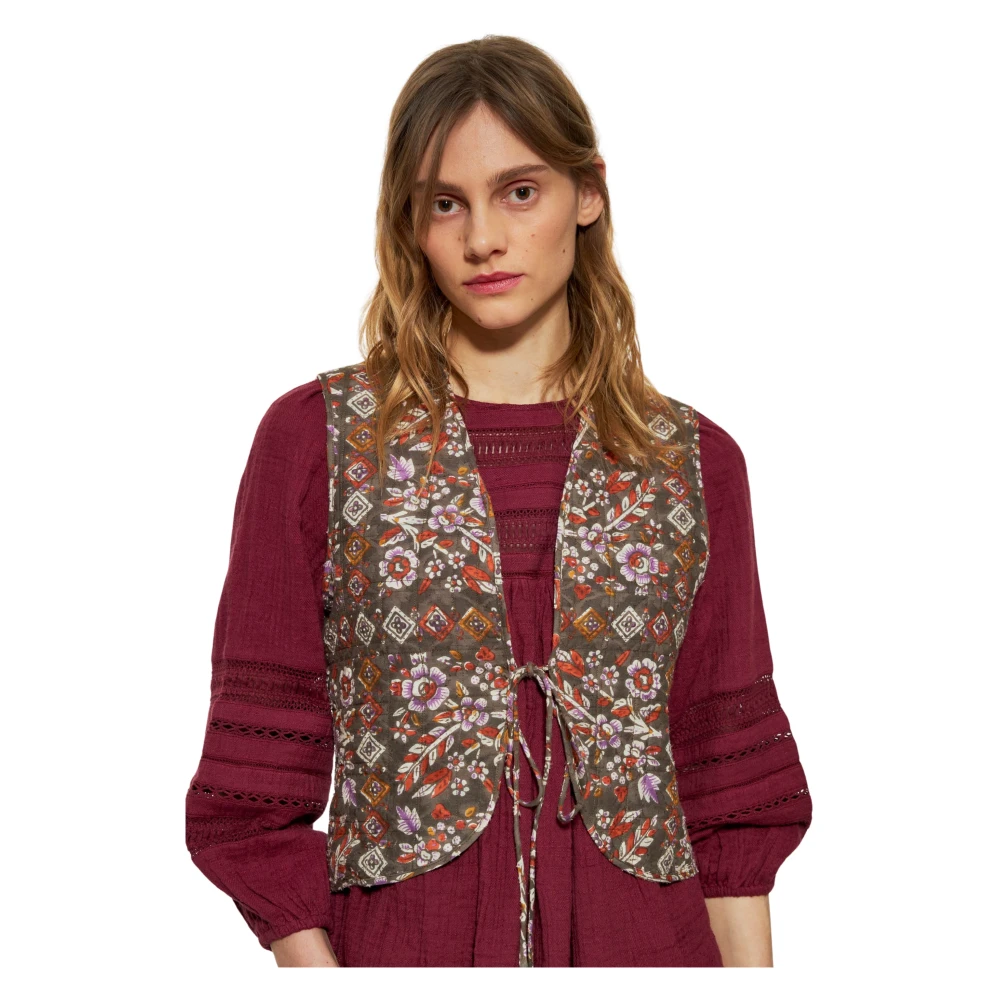 Antik batik Flora print gilet Multicolor Dames