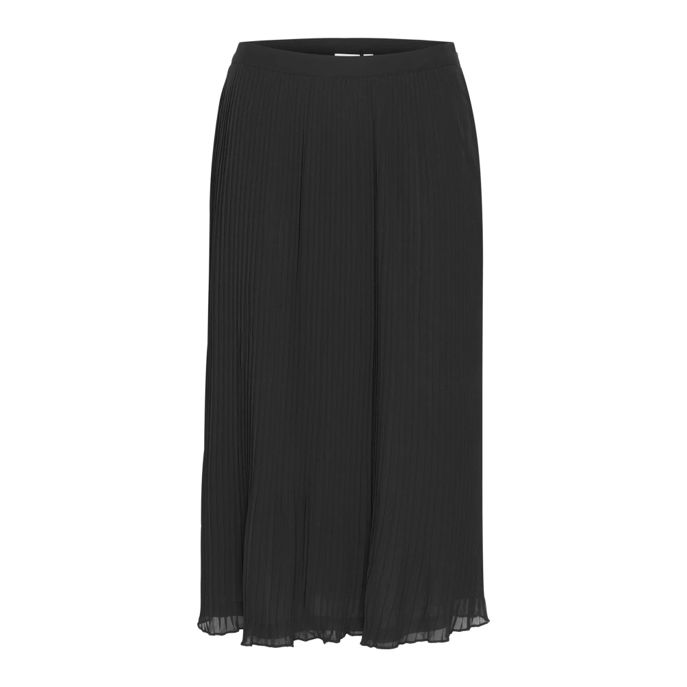 Saint Tropez Elegante Geplooide Zwarte Rok Black Dames