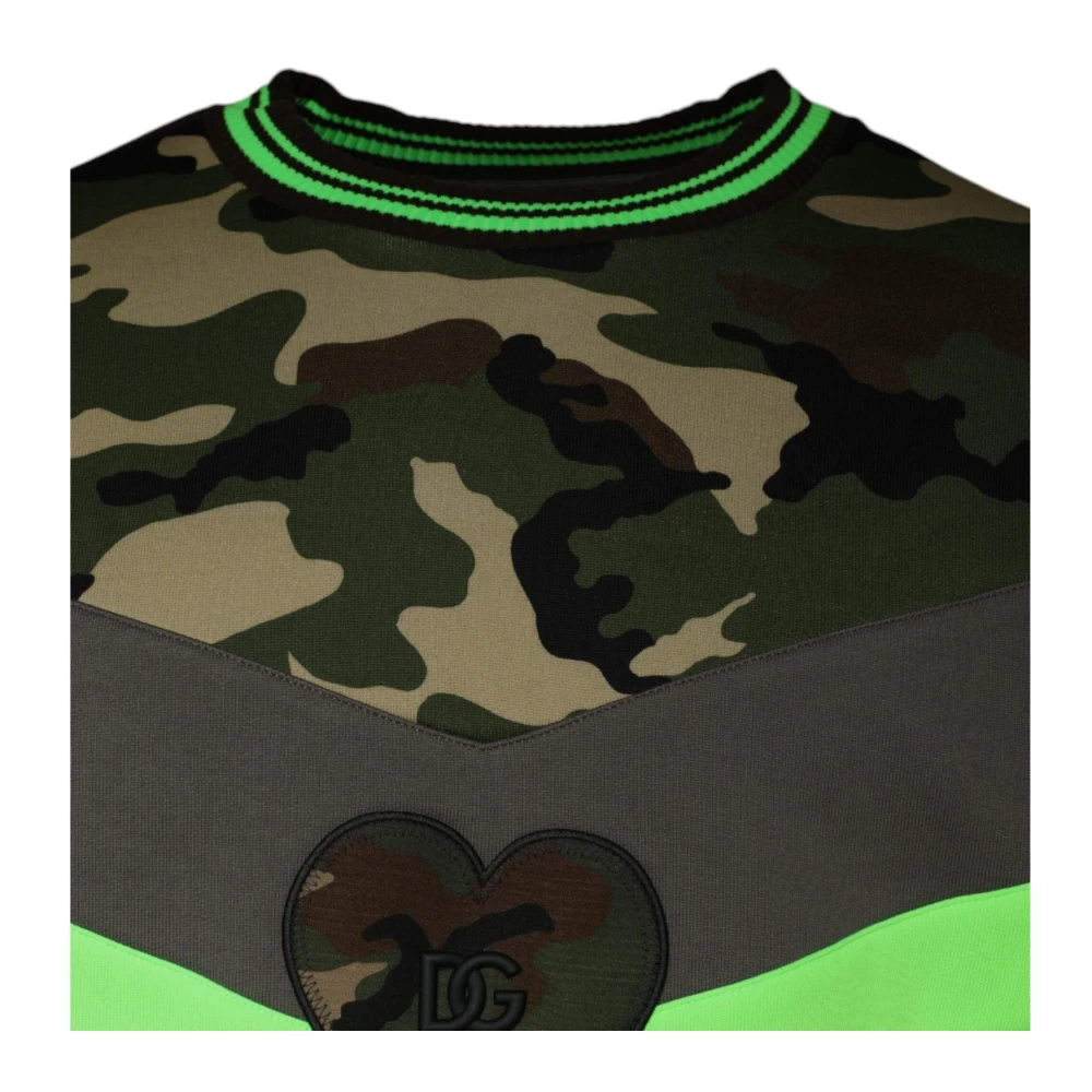 Dolce & Gabbana Camouflage Logo Pullover Sweatshirt Multicolor Heren