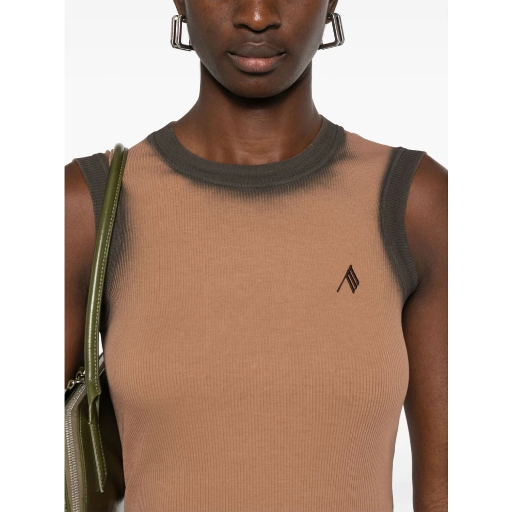 The Attico Beige T-shirts & Polo's voor vrouwen Beige Dames