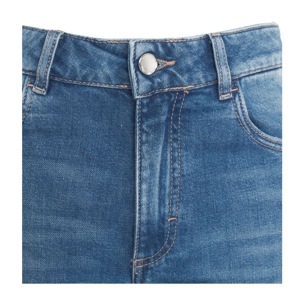 Icon Denim Blauwe Wide Leg Jeans Upgrade Garderobe Blue Dames