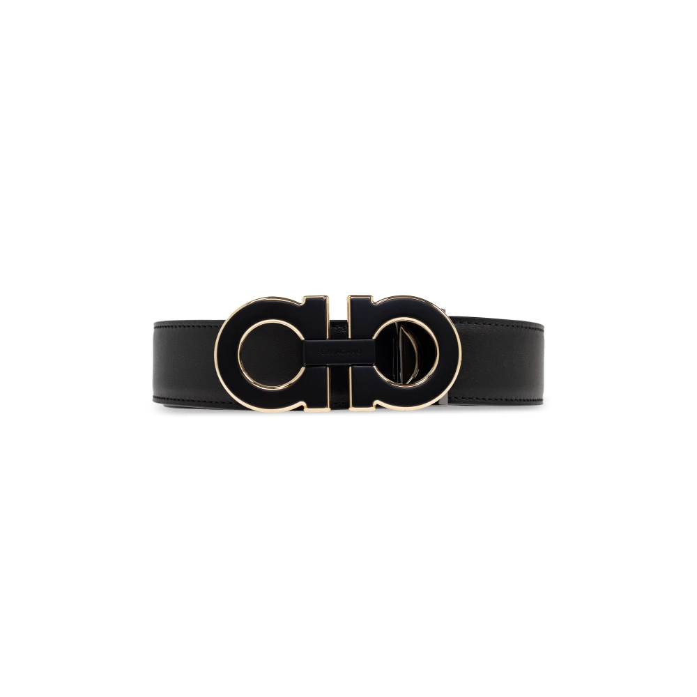 Ferragamo Men's Black Belts, 100 Cm, Double-Sided Belt