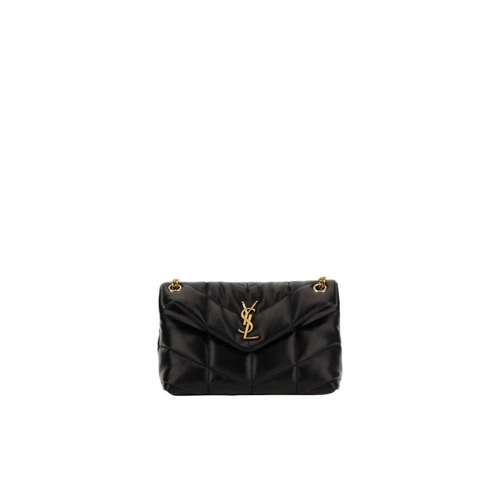 Saint Laurent Quilted Lou Schoudertas Black Dames