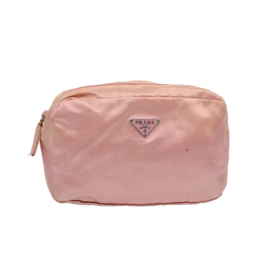 Prada Vintage Pre-owned Silk prada-bags Pink Dames