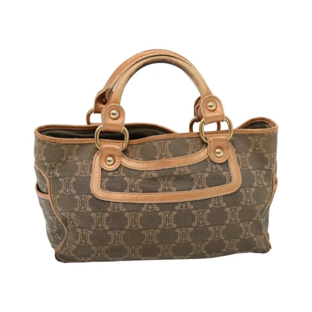 Celine Vintage Pre-owned Canvas handbags Blue Dames