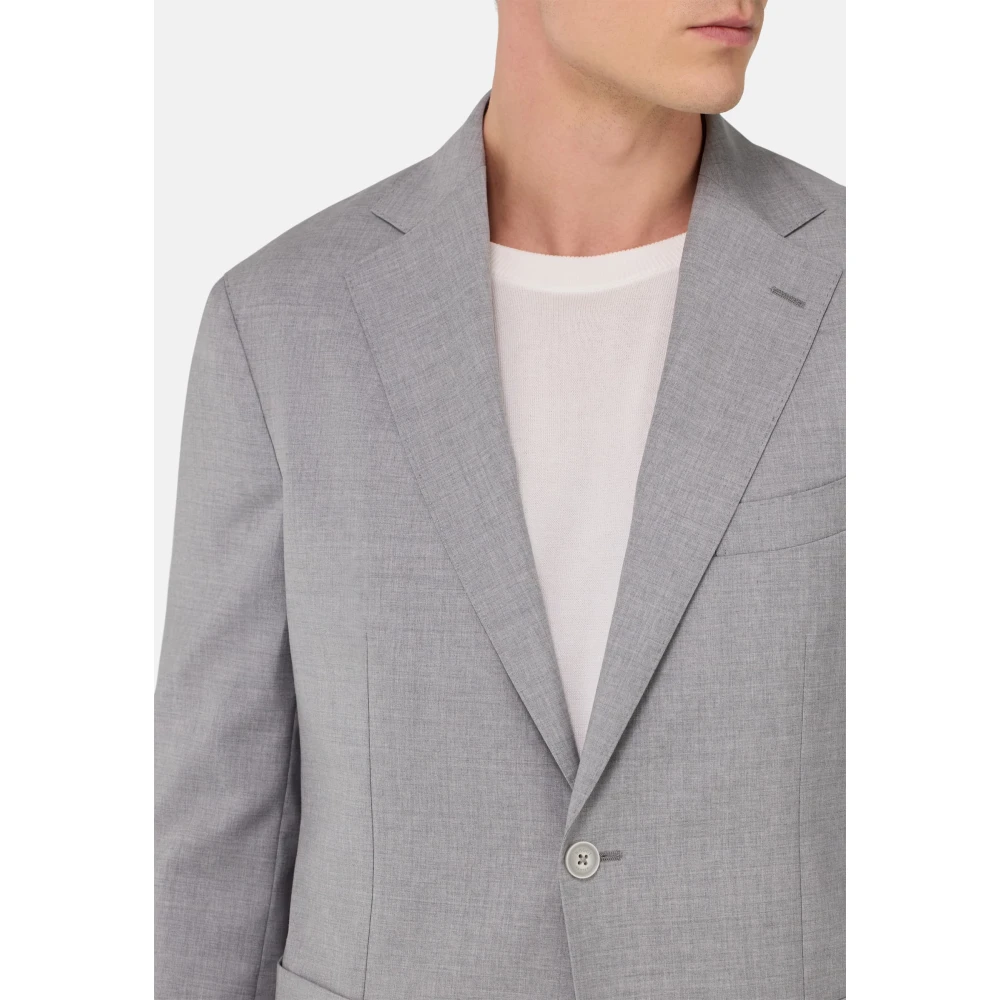 Boggi Milano B Aria Wollen Jas Gray Heren