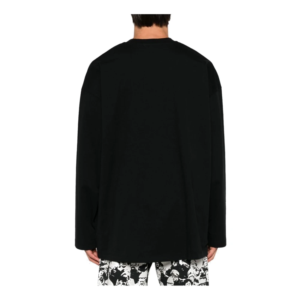 Off White Zwart Crew Neck T-shirt Black Heren