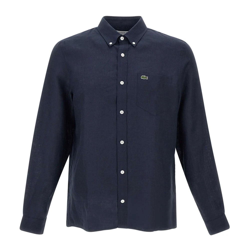Lacoste Men's Blue Casual Shirts, M, Shirts