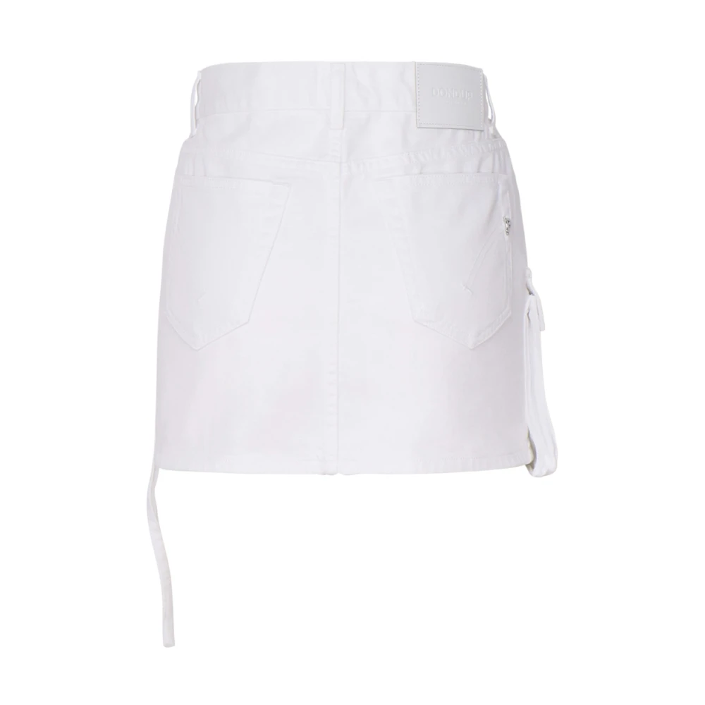 Dondup Witte Katoen Elastaan Rok White Dames