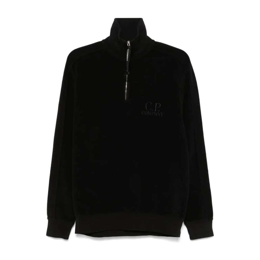 C.p. Company Herr Svart Sweatshirts & Hoodies M, Bomull, Casual Bomullströja
