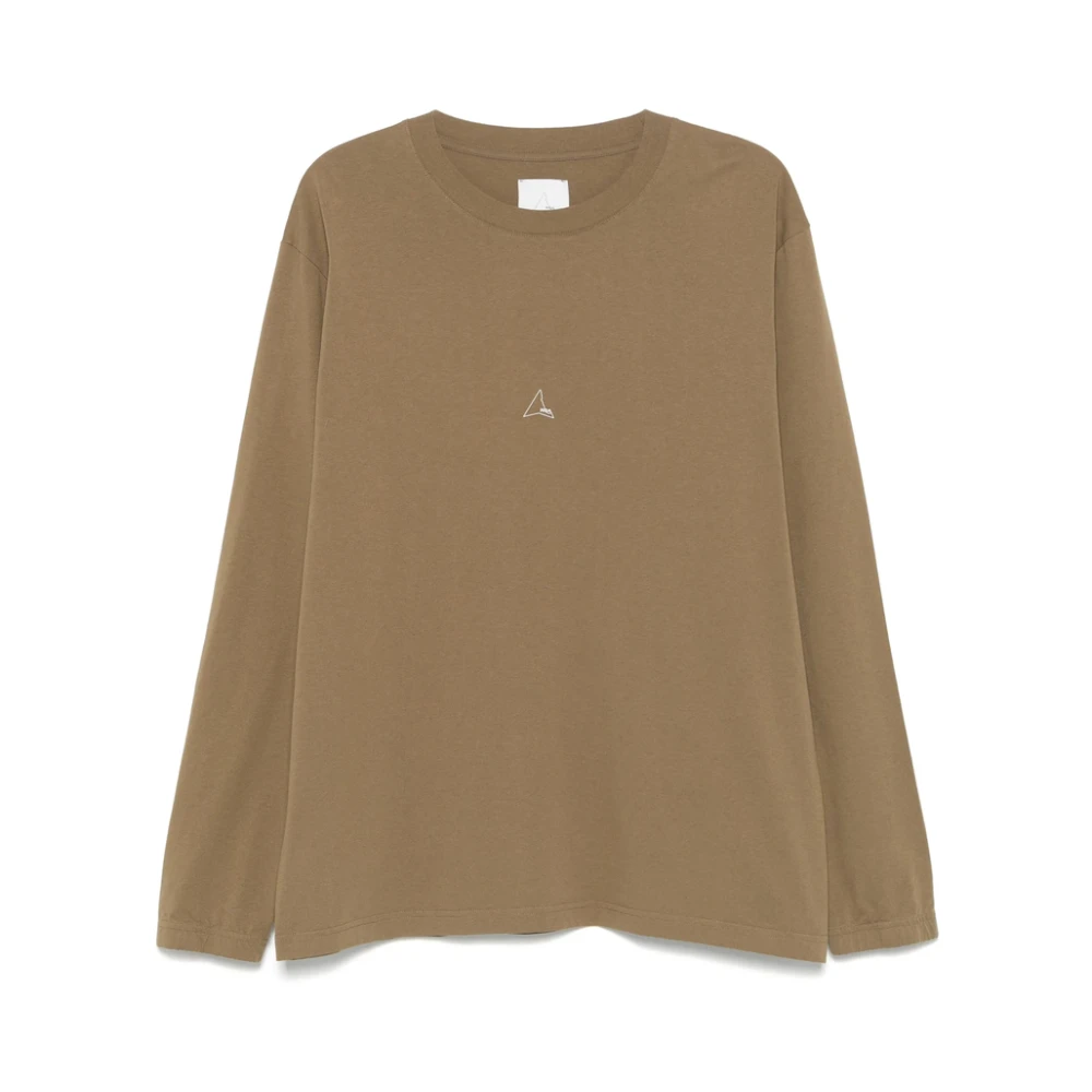 ROA Olijfbruin Crew Neck Lange Mouw Brown Heren