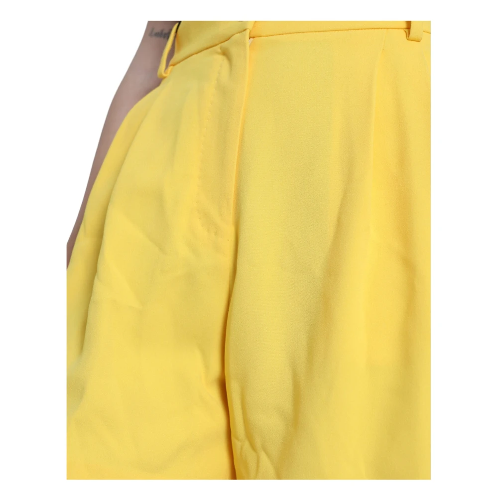 Dolce & Gabbana Bermuda Shorts met hoge taille in zonnig geel Yellow Dames