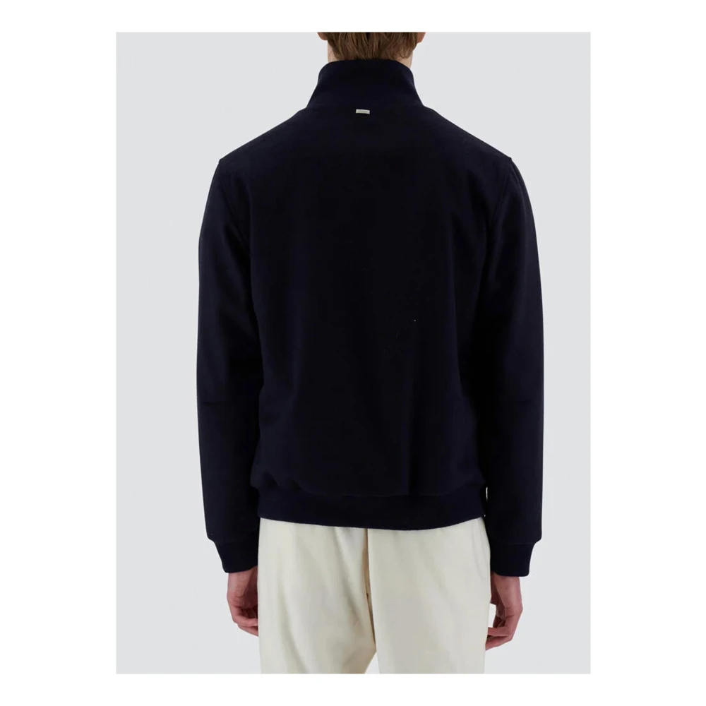 Herno Blauwe Wol Kasjmier Bomberjack Blue Heren
