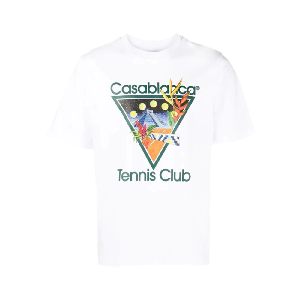 Casablanca Tennis Club Icon Wit T-Shirt White Heren