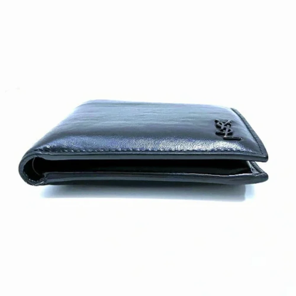 Saint Laurent Vintage Pre-owned Leather wallets Black Heren