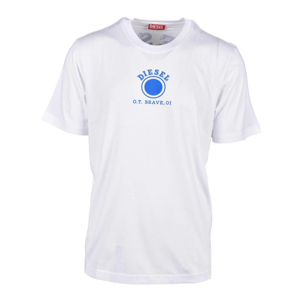 Diesel Katoenen T-shirt White Heren