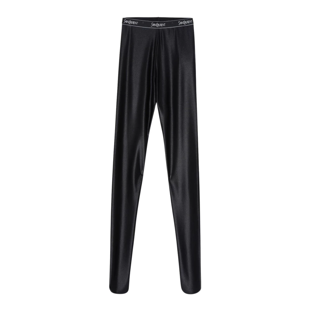 Saint Laurent Stijlvolle zwarte polyamide blend leggings Black Dames