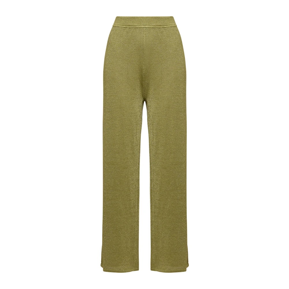 Maliparmi Vloeibare Lurex Broek Green Dames