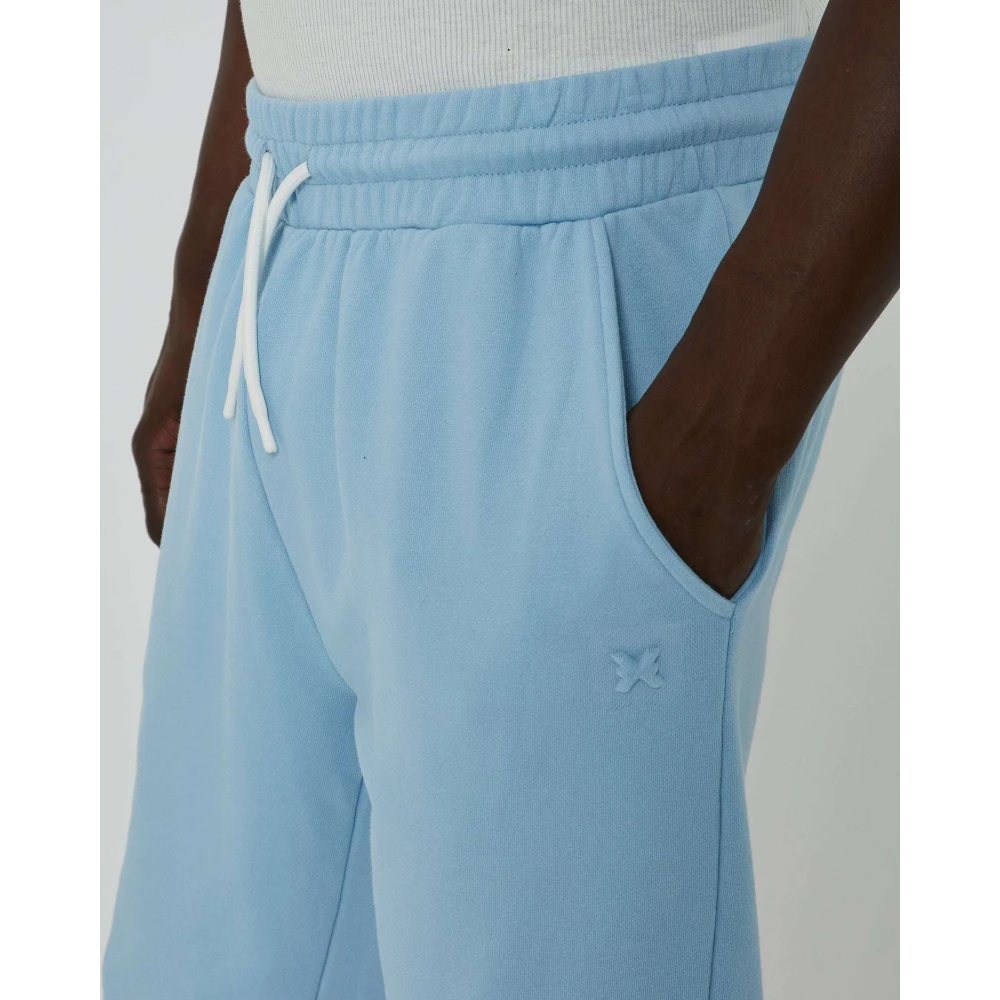 John Richmond Basic Joggingbroek Elastische taille Zakken Geborduurd logo Blue Heren