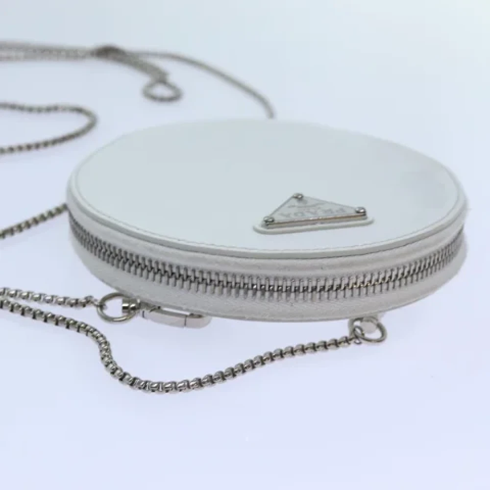 Prada Vintage Pre-owned Leather prada-bags White Dames