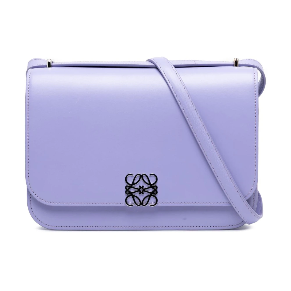 Loewe Pre-Owned Women's Purple Vintage Cross Body Bags, One Size, Pre-Owned Leather Shoulder Bag
