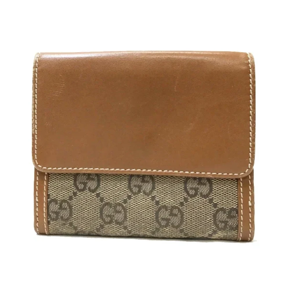 Gucci Vintage Pre-owned Canvas wallets Brown Unisex