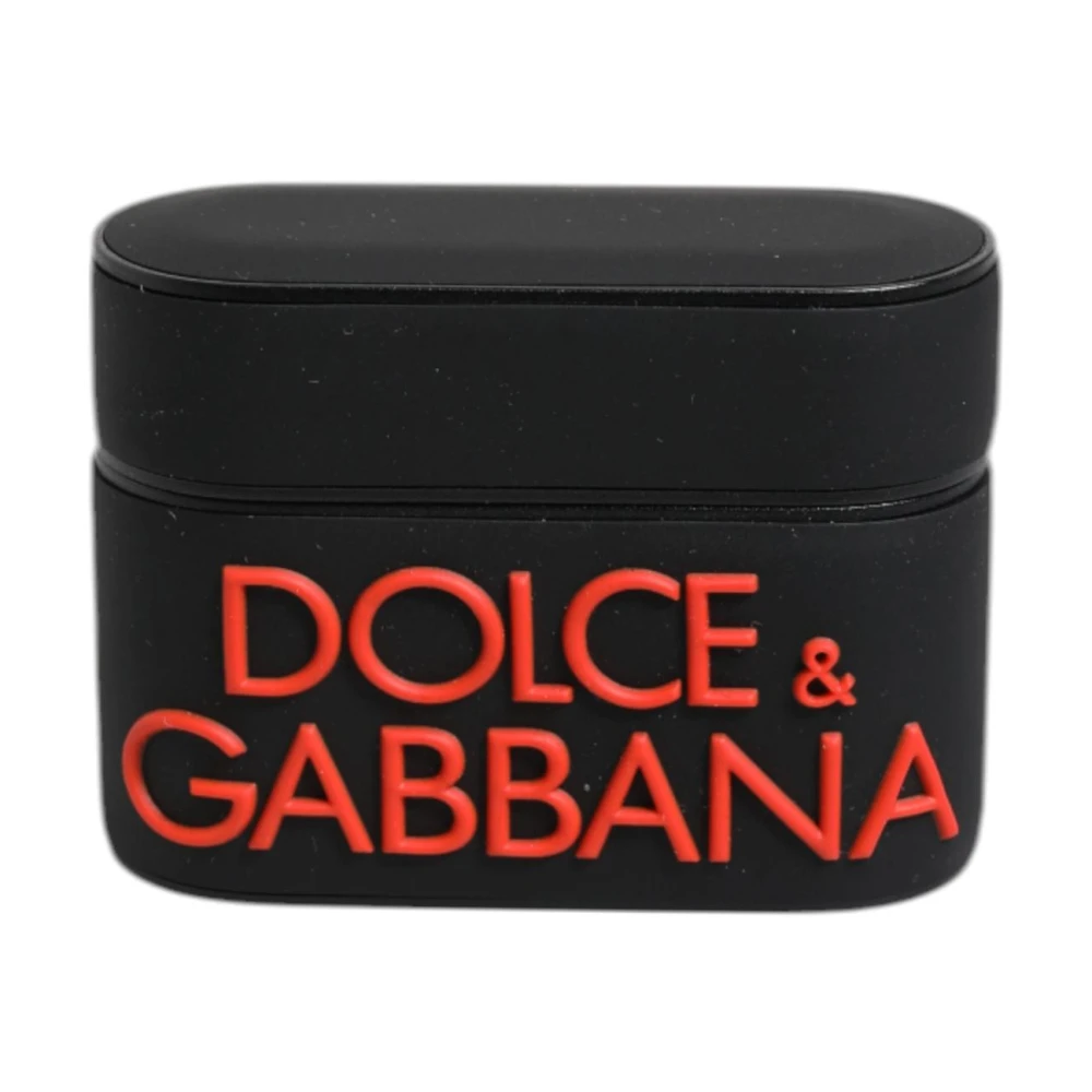 Dolce & Gabbana Men's Black Headphones, One Size, Orange Airpods Protective Cover