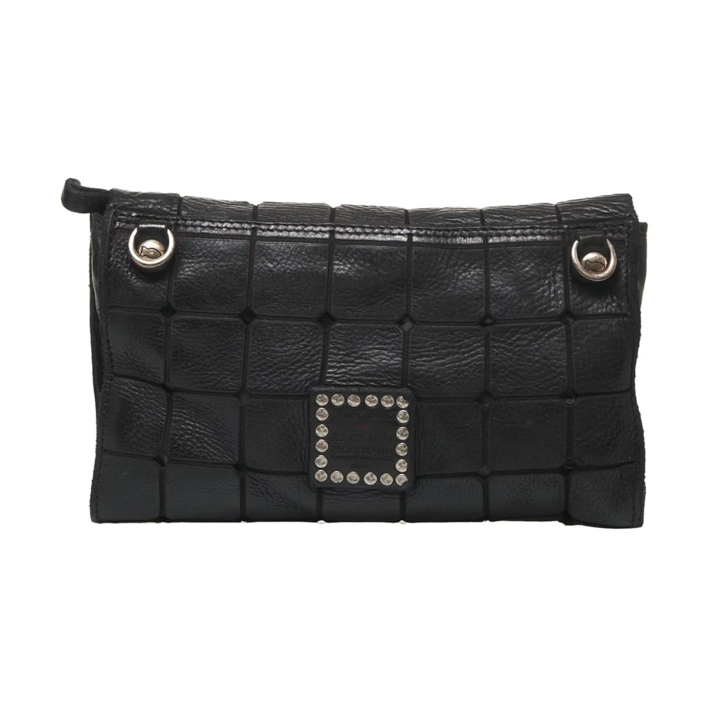 Campomaggi Zwarte Leren Crossbody Schoudertas Black Dames