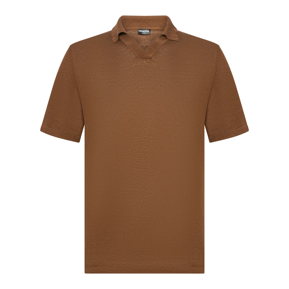 Franzese Collection Men's Brown Polo Shirt - Polo Shirts - 2XL- Tops