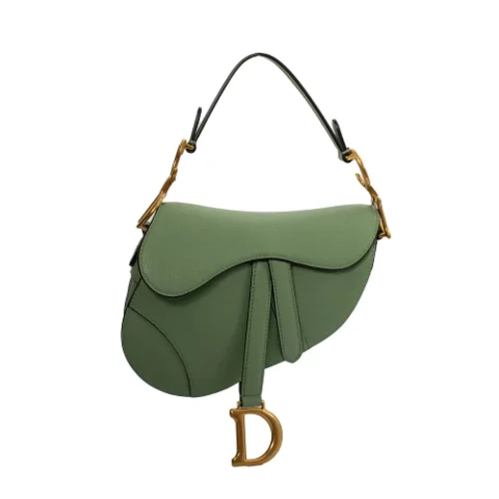 Dior Vintage Pre-owned Leather dior-bags Green Dames