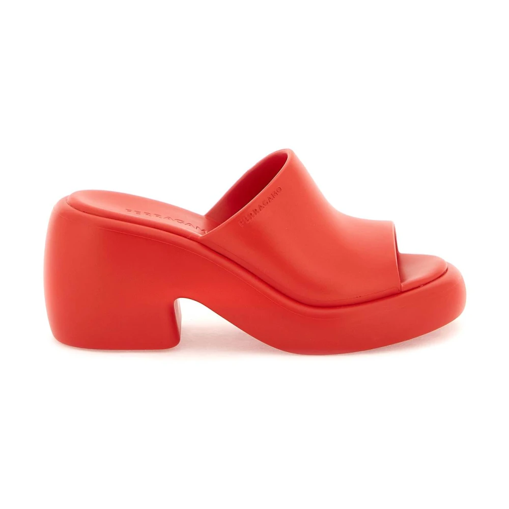 Salvatore Ferragamo Heeled Mules Red, Dam