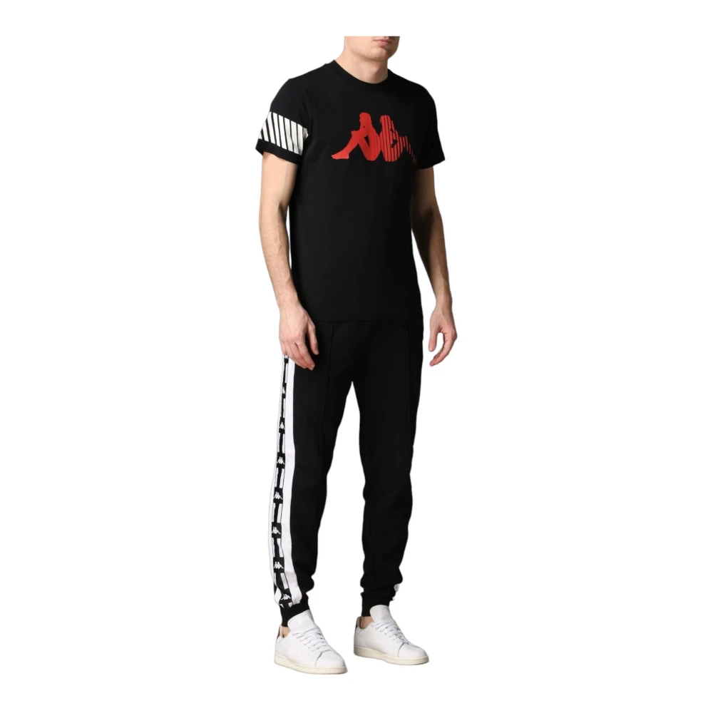 Kappa T-Shirts Black Heren