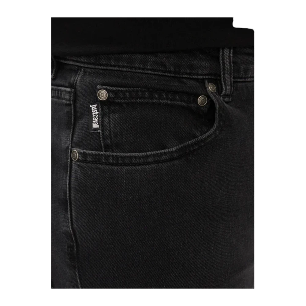 Just Cavalli Slim-fit Denim Jeans Black Heren