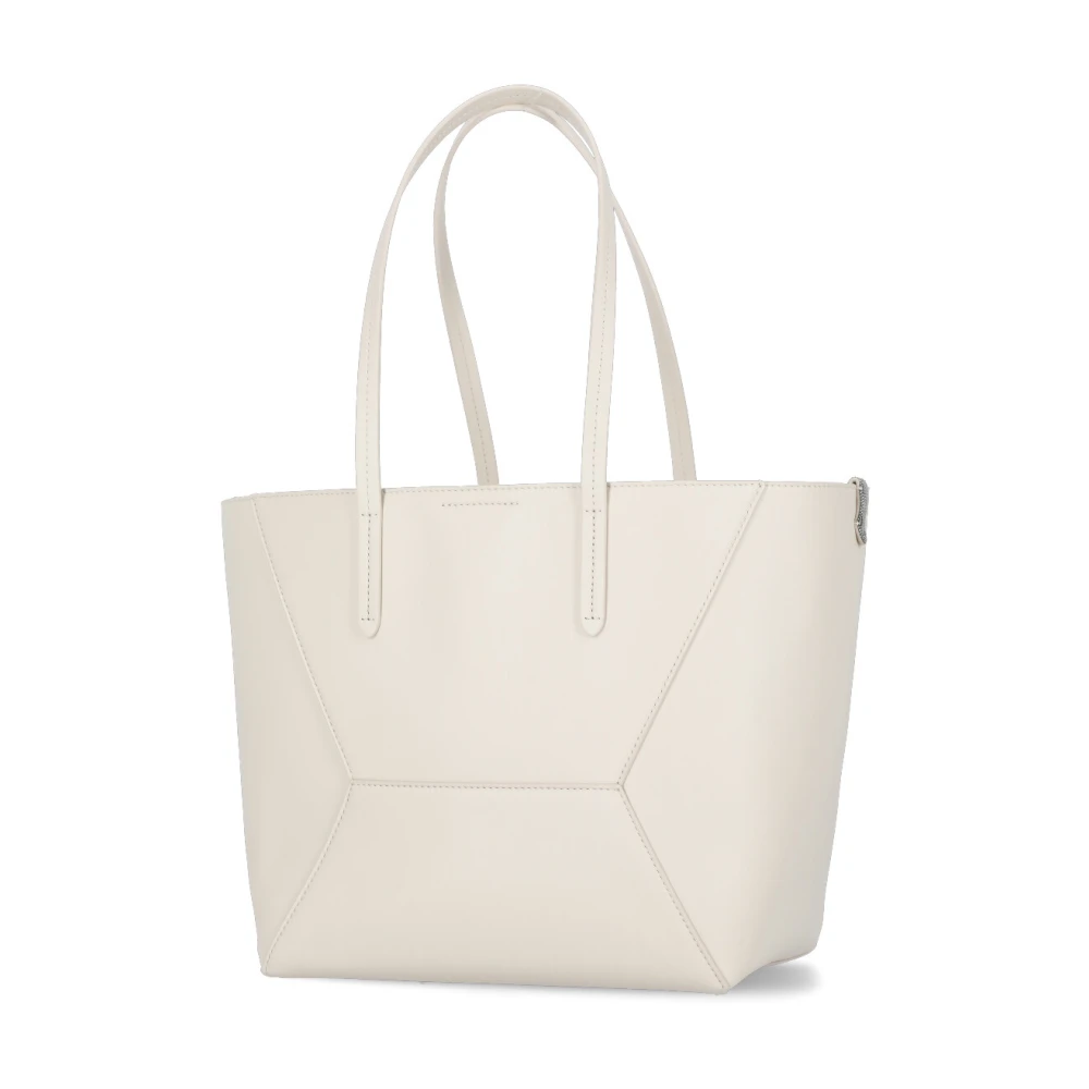 BRUNELLO CUCINELLI Ivoor Leren Schoudertas met Messing Details Beige Dames