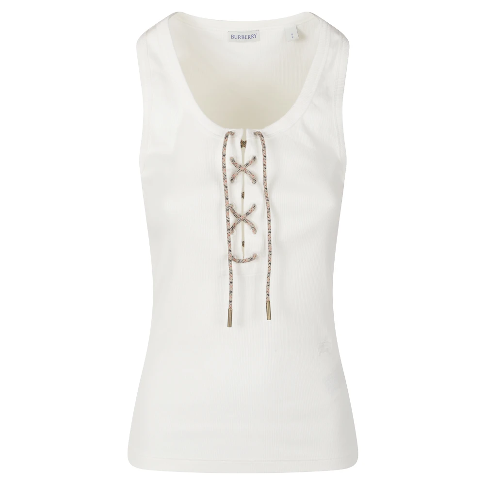 Burberry Donna Bianco Top, M, New,
