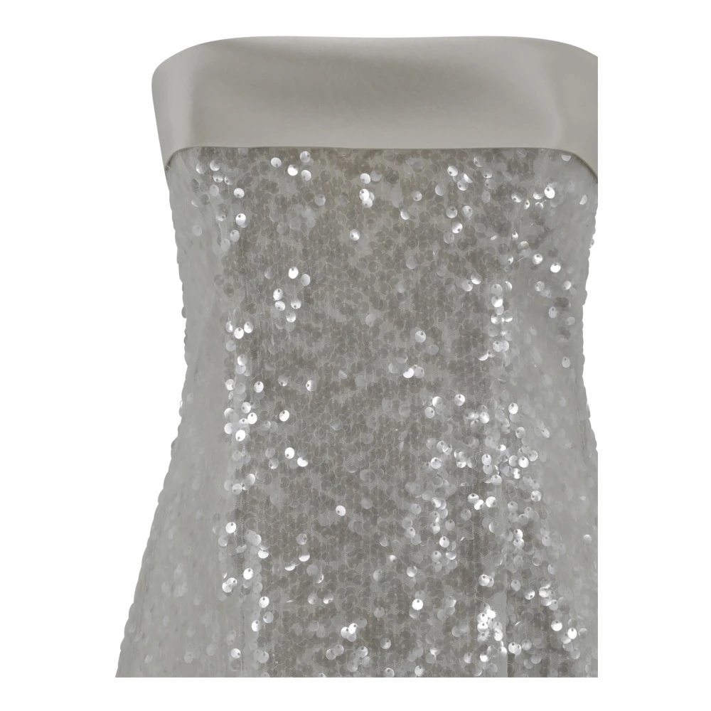 Philosophy di Lorenzo Serafini Paillet Strapless Uitlopende Ivoor Jurk Beige Dames