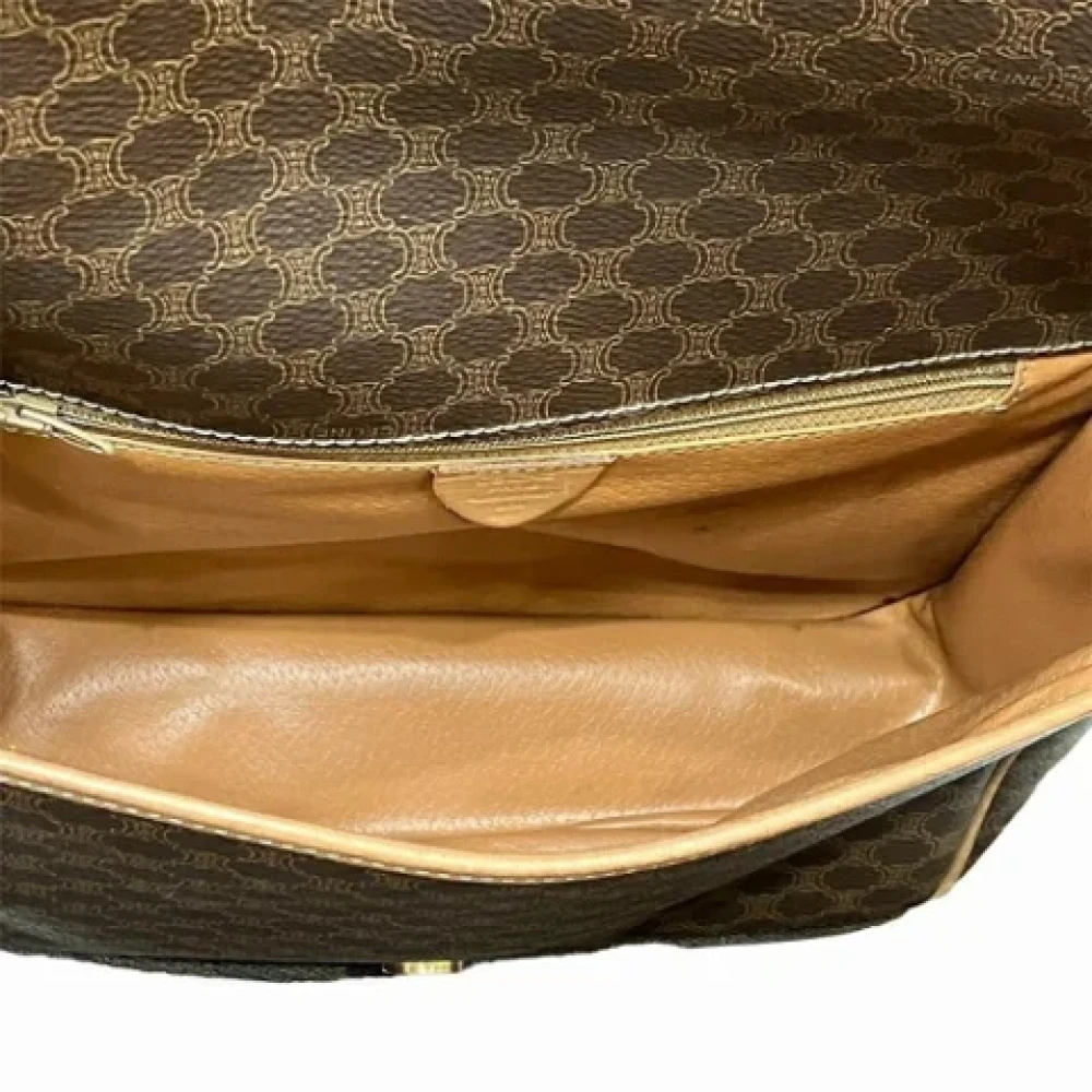Celine Vintage Pre-owned Plastic shoulder-bags Brown Dames