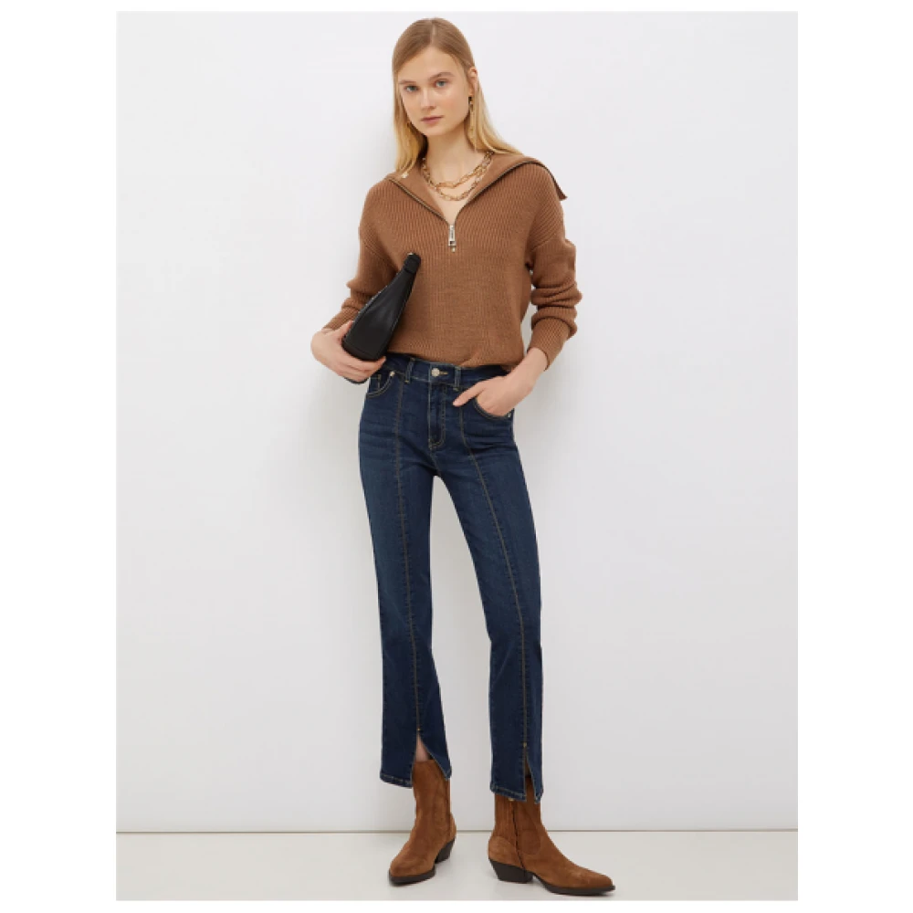 Liu Jo Gespleten 7 8 Jean met Voorsplit Blue Dames